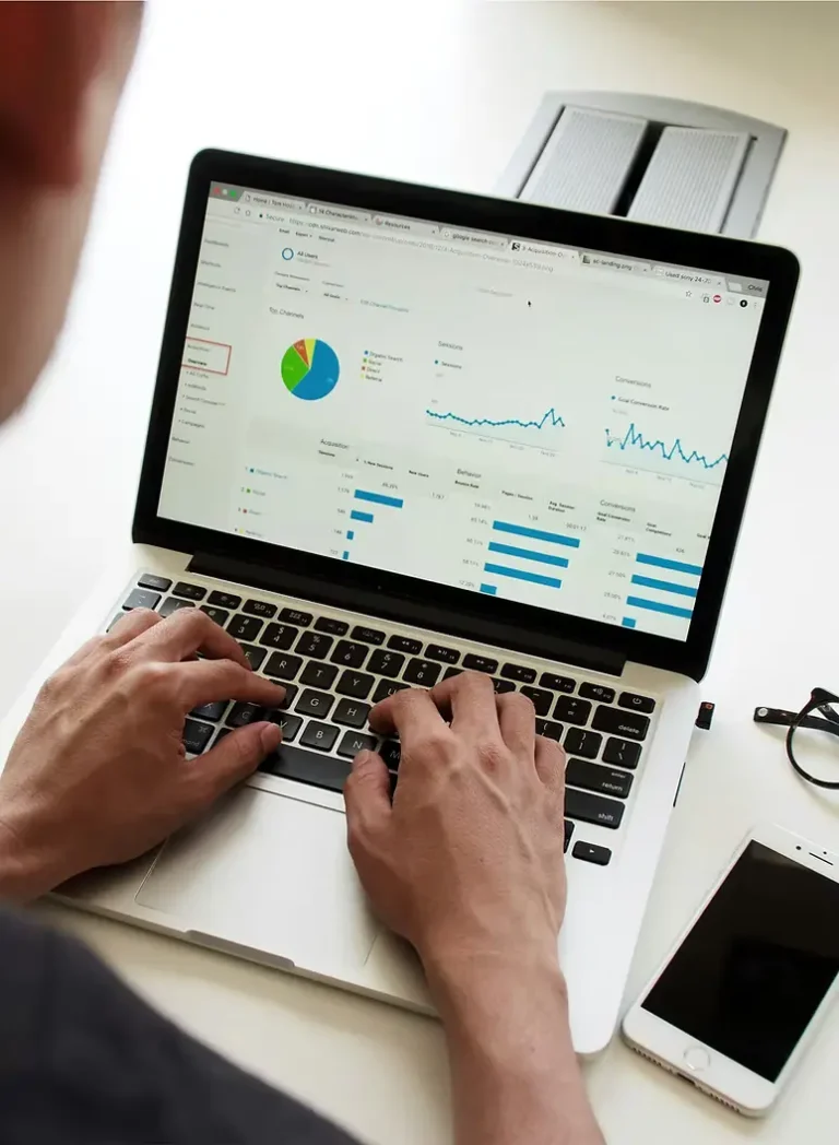 A marketer checking a dashboard for campaign performance